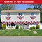1.5 x3 Ft USA Pleated Fan Flag, American Patriotic Flag Bunting for Outside, Bunting Flags Outdoor Indoor for 4th of July Decorations (Set of 10)